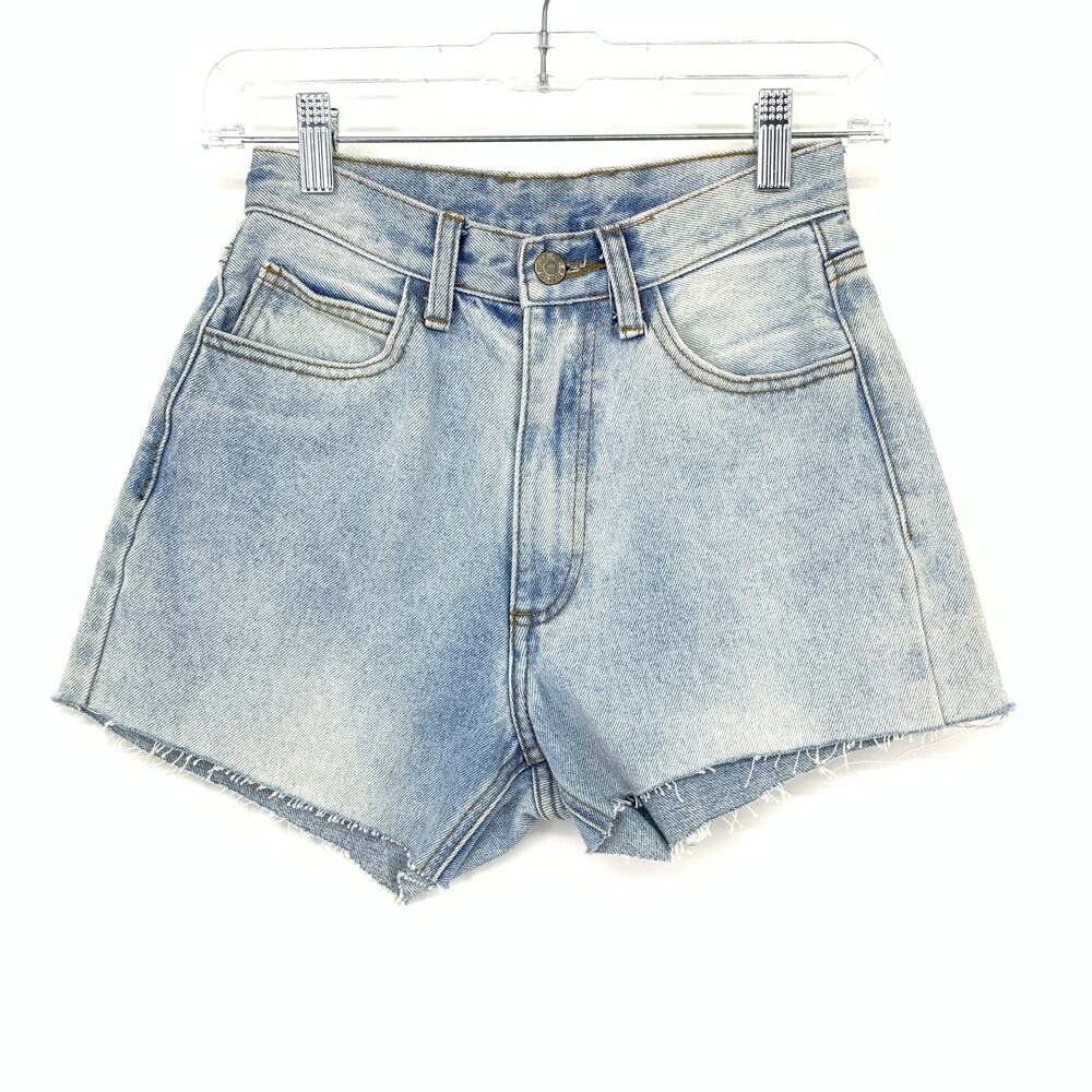 John Galt Brandy Melville Cut Off Jean Shorts Womens Size 24" Light Wash Denim